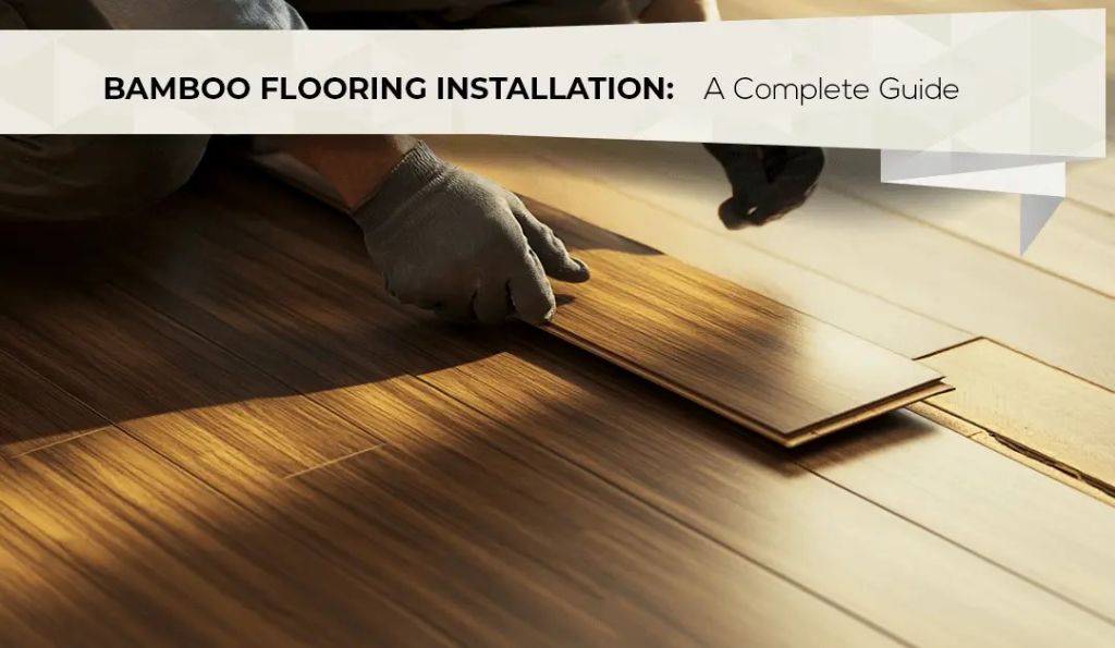 Instalación de suelo de bambú - parquet modular
