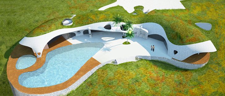 Vivienda Binishell - cúpula de hormigón inflado